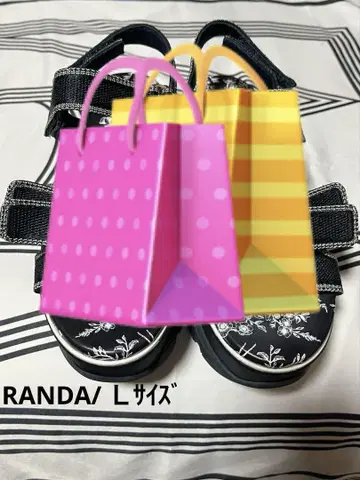 RANDA 네이비 스포츠 샌들 통굽 L 사이즈