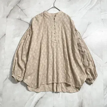 A17335 새상품급 저널 스탠다드 코튼 자카드 개더 블라우스
