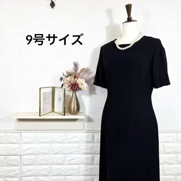 블랙 포멀 예복 상복 원피스 9호 사이즈 법회 오봉