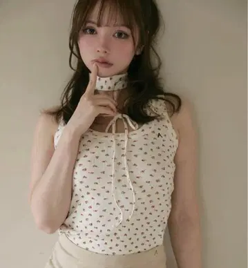 앤드메리 꽃 리본 장식 빨간색