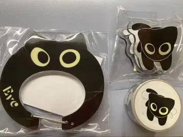Eve lazy cat kuroneko 카라비너, 마스킹 테이프, 클립