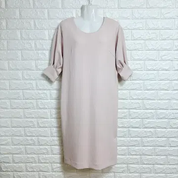2645 비키 롱 원피스 핑크 7부 소매 엘레강트 모찌리 가을