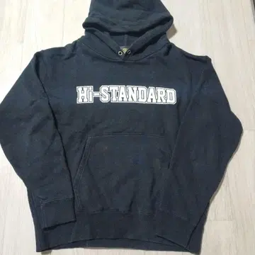 Hi-STANDARD 후드 부착 맨투맨 블랙 후드티 L