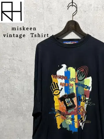 [구제 의류] miskeen 프론트 디자인 롱 티셔츠