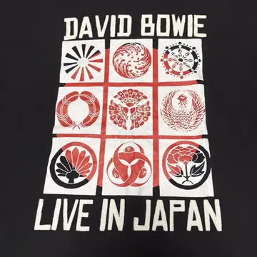 데이비드 보위 티셔츠 LIVE IN JAPAN S 블랙