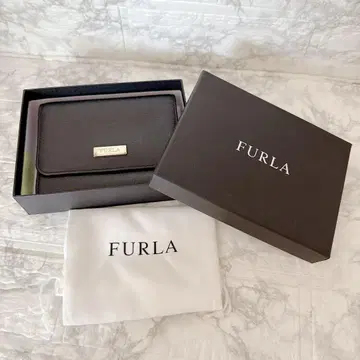 FURLA 지갑 여성용 카드 수납 경량 부드러운 편리한 블랙 블랙