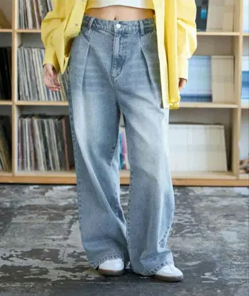 PAGEBOY 턱 데님 팬츠 M 페이지 보이