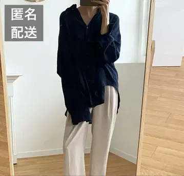 ISOOK 아이스 린넨 셔츠 네이비 네이비