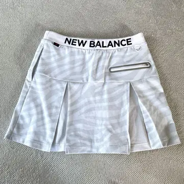 NEW BALANCE 여성용 스커트 화이트 제브라 패턴