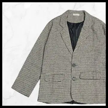 90년대 빈티지 하운드투스 체크 테일러드 자켓