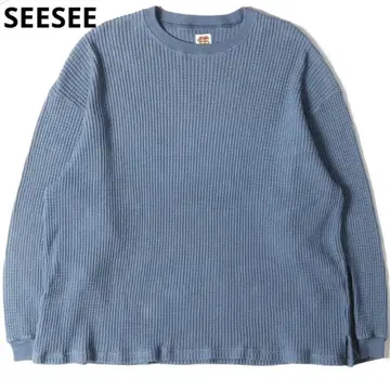 SEESEE 빅 와플 오버 사이즈 롱 슬리브 티셔츠 XL