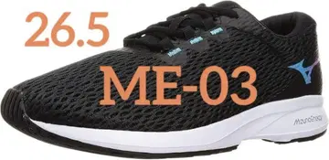 새상품 미즈노 워킹화 ME-03 26.5cm 3E 블랙 레인보우