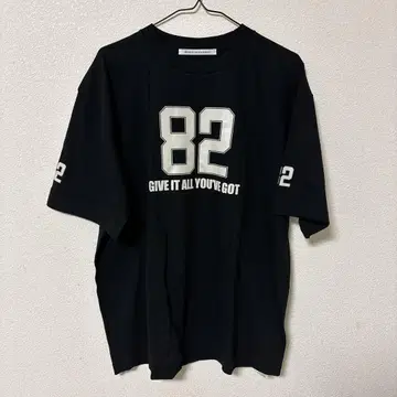 82 프린트 티셔츠 블랙