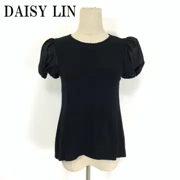 LA7428 데이지 린 반팔 니트 티셔츠 블랙 레이온 38