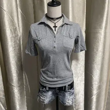 피치 T 반팔 폴로 셔츠 티셔츠 가슴 포켓