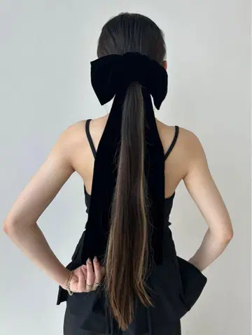 FETICO VELVET LONG BOW HAIR CLIP 리본