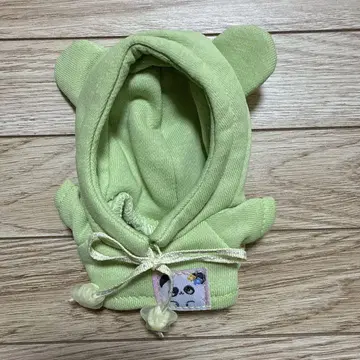 10cm 봉제 인형 의류 곰 귀 후드티 그린