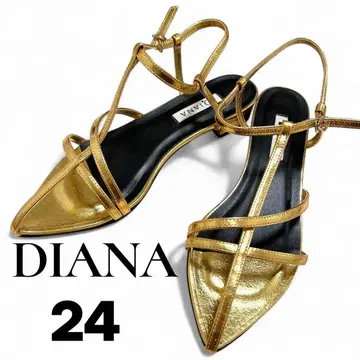 미사용 새상품 다이애나 diana 24 골드 샌들 L 스트랩