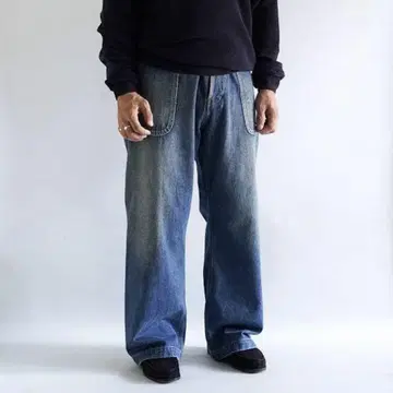 24AW HERILL 데님 네이비 유틸리티 팬츠 2