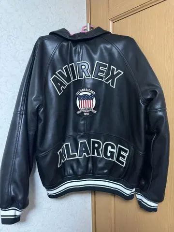 아비렉스 XLARGE 블랙 가죽 자켓