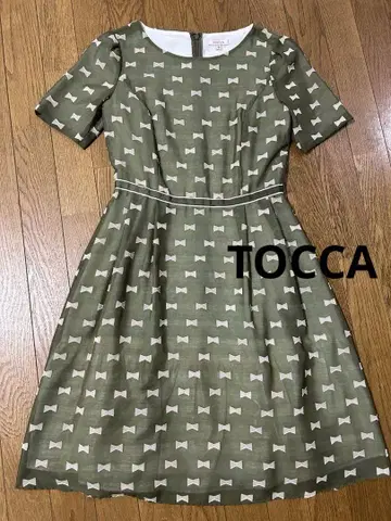 TOCCA 토카 원피스 리본 도트 다크 그린 2