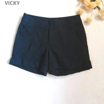 VICKY 숏 팬츠 [M] 블랙 울 98% 안감 부착