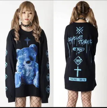 TRAVAS TOKYO 롱 T 곰