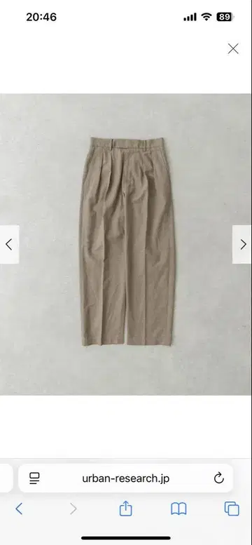 어반 리서치 LINEN PIN HEAD TUCK PANTS