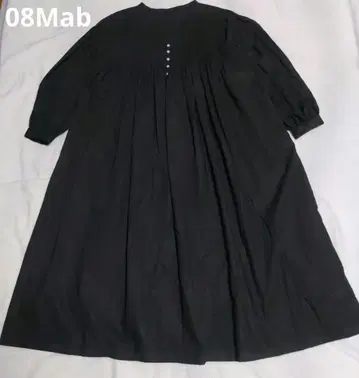 08Mab 코튼 린넨 핀턱 벌룬 원피스