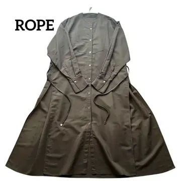 [새상품급] ROPE 사이드 슬릿 시어 셔츠 원피스 속건성 쉘 버튼