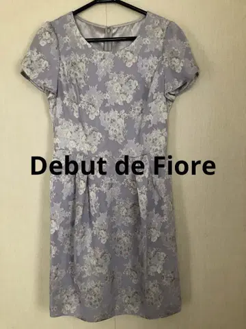 debut de fiore 연보라 꽃무늬 반팔 원피스 포멀 청순