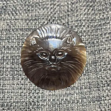 빈티지 브로치 쉘 페르시아 고양이 고양이 캣 페르시아 고양이