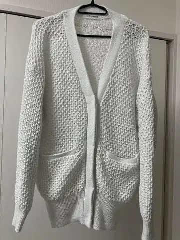 LOUNIE 라메 니트 가디건