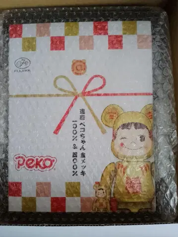BE@RBRICK 달마 페코짱 금도금 100% & 400%