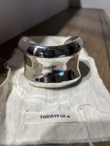 TODAYFUL 실버 커프 뱅글 투데이풀