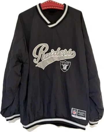 NFL Las Vegas Raiders 풀오버 나일론 자켓