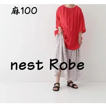새상품급 21SS 네스트로브 린넨 프론트 셔링 풀오버 블라우스 F
