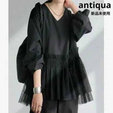 antiqua 안티카 얇은 명주 그물 도킹 탑 신상 미사용 새상품