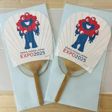 오사카 간사이 엑스포 EXPO2025 미니 오반 엽서 부채 2장 세트
