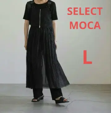 SELECT MOCA 셀렉트 모카 뷔스티에 콤비 시어 롱 원피스