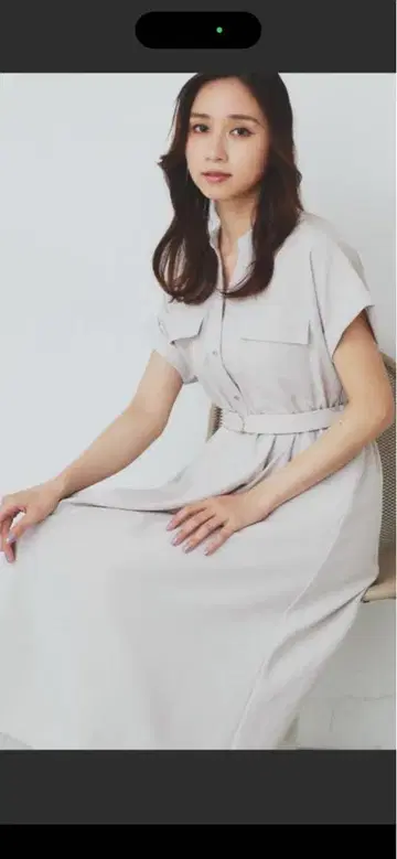 index 스키퍼 타입 셔츠 원피스 그레이