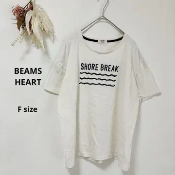 빔즈 하트 BEAMS HEART 반팔 티셔츠 F 화이트 캐주얼