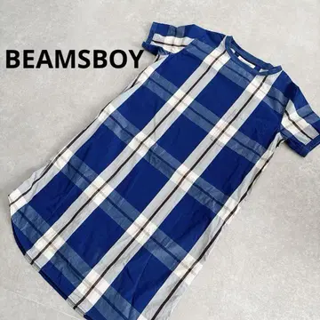 빔즈 BEAMSBOY 빔즈 보이 원피스 체크 무늬 프리 사이즈