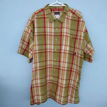 파타고니아 patagonia 2XL 체크 셔츠 반팔 셔츠
