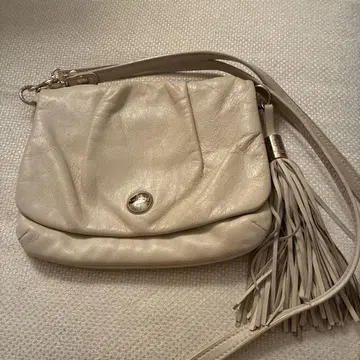 LANCEL 란셀 아이보리 가죽 미니 숄더백