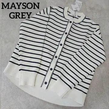 새상품 MAYSON GREY 메이슨 그레이 스펀지 니트 가디건 보더