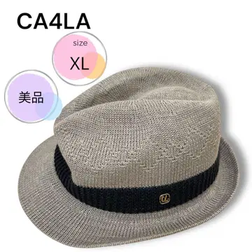 새상품급 CA4LA 카시라 하이 백 중절모 린넨 일본제 XL