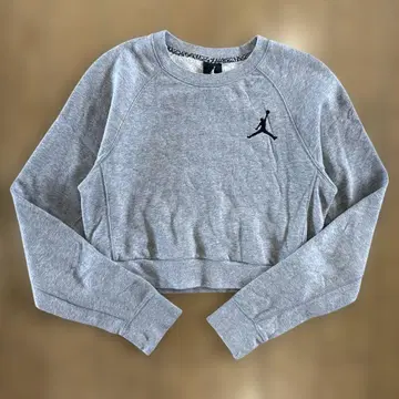 JORDAN 리메이크 맨투맨 크롭 길이 구제 의류 그레이 XS 사이즈