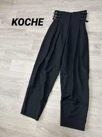 KOCHE 코셰 사이드 벨트 턱 팬츠 34