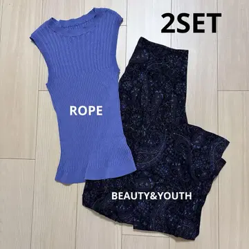 ROPE 니트 슬리브리스 & BEAUTY&YOUTH 롱 스커트